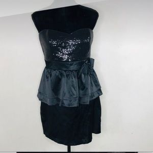 Plus size sequin peplum dress